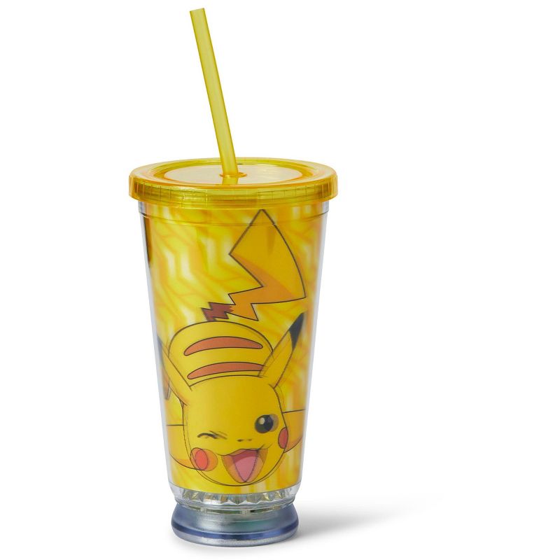 Just Funky Pokemon Pikachu Carnival Cup - 18oz BPA-free Tumbler Cup with LED Lights, 1 of 8