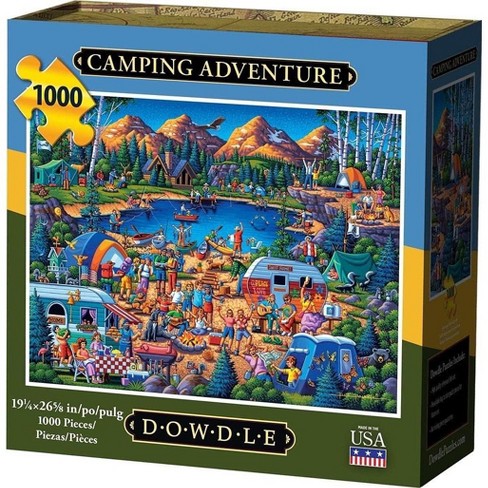 Dowdle Folk Art 456 Jigsaw Puzzle - Camping Adventure - 1000 Piece