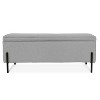 Coucou Rectangle Upholstered Flip Top Storage Benches -Maison Boucle - 2 of 4