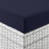 Modway Convene Outdoor Patio Ottoman – All-Weather Wicker Ottoman with UV-Resistant Cushion for Patio or Poolside Lounge - 3 of 4