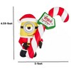 Gemmy 5Ft. Minion Stuart with "Stuck on Christmas" Candy Cane Holiday Inflatable - 4 of 4