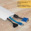 Floor Cord Protector Covers Cables, Cords, or Wires - 3 Channel for Sidewalks or Walkways, for Home or Office Doorways (White 4 Ft) - 4 of 4