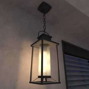 YUHAO Outdoor Gazebo and Porch Anti-Rust Waterproof Outdoor Ceiling Light Modern  Black(1 PACK) - 1 of 4