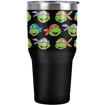TMNT Turtle Heads Steel Tumbler 30oz Coffee Travel Mug