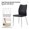 AZL1 Life Concept Accent Chairs Four Black Dining Chairs, Modern Chairs from the Middle Ages, PU Material, Silver Metal Leg, Black, 16.9"*17.9"*34.3" - 4 of 4