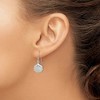 Black Bow Jewelry 12mm Polished Seashell Dangle Earrings in Sterling Silver - 3 of 4
