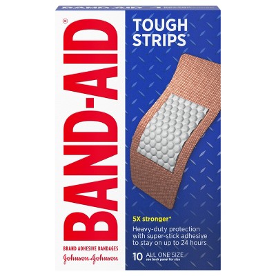 Band-Aid Brand Tough Strips Adhesive Wound Bandage, Extra Large, 10 ct