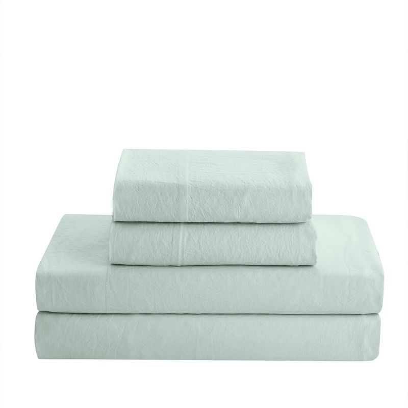 Prewashed Vintage Linen Style Crinkle Sheet Set - Extra Soft, Lightweight Bed Sheets and Pillowcase Set by Sweet Home Collection™, 3 of 6
