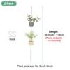 Unique Bargains Handmade Cotton Rope Hanging Basket Holder 47 Inch Apricot 2-Packs - 3 of 4
