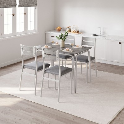 Dining Table for 2, Small Table and Chairs Set of 2, Square Dinette Set for 2, Dinner Table Set, 3 Piece Kitchen & Dining Room Sets for Small Space
