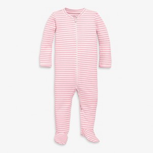 Primary Kids Baby Organic Zip Footie In Stripe - 1 of 4