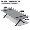 Crestlive Products Outdoor Dining Table for 8-10 People Patio Rectangle Table, Aluminum Frame with Durable Wood-Like Tabletop and Umbrella Hole Brown - 2 of 4