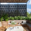 PexFix 72 in. x 47 in. Outdoor Metal Privacy Screen in Stars Pattern in Black - 2 of 4