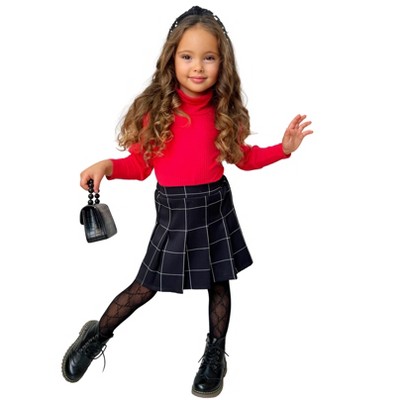 Girls Top Of The Class Sweater And Pleated Skirt Set - Mia Belle Girls ...