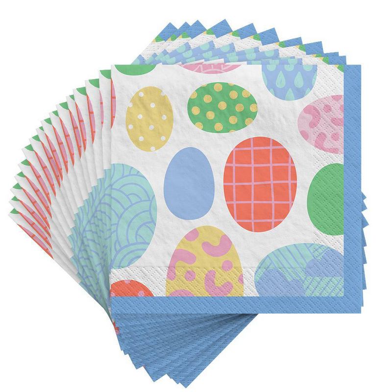 30ct Easter Beverage Napkins Egg Toss Pattern  - Spritz&#8482;, 2 of 3