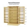 Karl Home Rattan Kitchen Storage Cabinet With 2 Doors And Adjustable Shelves Pantry Cabinet - 4 of 4