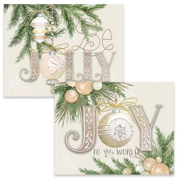 LANG 18ct Joyful & Jolly Assorted Boxed Holiday Greeting Card Pack