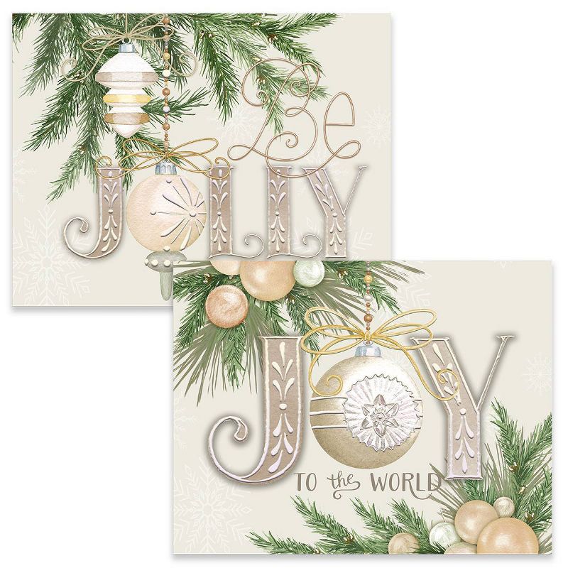 LANG 18ct Joyful &#38; Jolly Assorted Boxed Holiday Greeting Card Pack, 1 of 5