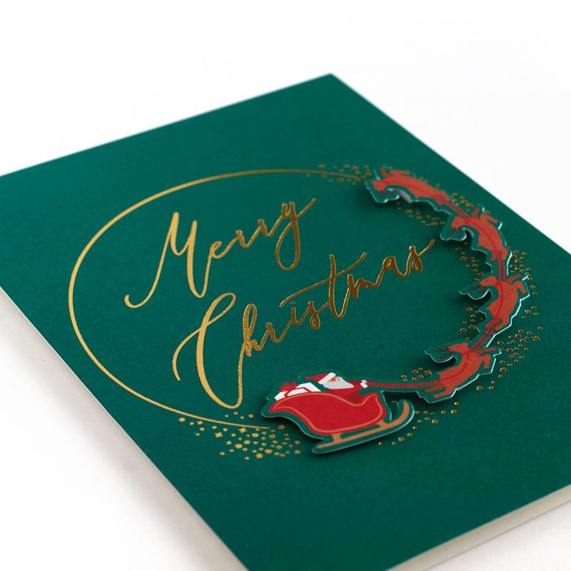 10ct Minted Sleigh Ride Boxed Cards, 2 of 5