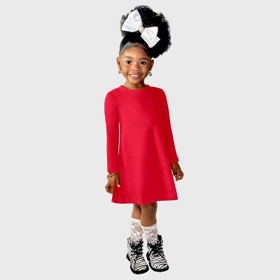 City Threads Long Sleeve Soft 100% Cotton Baby Rib Long Sleeve Dress - USA-Made for Girls/Baby/Toddler