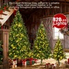 8/6/4 FT Pre-Lit Green Pine Artificial Christmas Tree Set of 3–Hinged Trees with 2 539 Branch Tips & 820 Warm-Yellow LED Lights for Home Office Party - 3 of 4