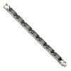 Black Bow Jewelry Mens 13mm Stainless Steel Black Ceramic & Mesh Link Bracelet, 8.25 In - 2 of 4
