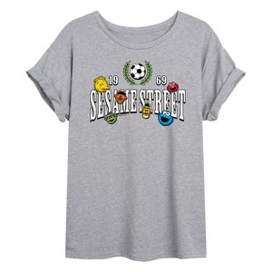 Women's - Sesame Street - Ss Soccer Jersey Oversized Graphic T-Shirt - 1 of 4