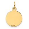 Black Bow Jewelry 14k Yellow Gold Graduation Cap Brocaded Disc Charm or Pendant, 14mm - 3 of 4