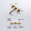PAGED Bathroom Faucets Wall-Mounted Bathroom Sink Faucet with Classical Cross Design Handles, Faucet for Bathroom Sink - 2 of 4