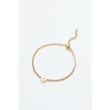 Tiny Tags 14K Gold Ion Plated White Enamel Daisy Bracelet - 4 of 4