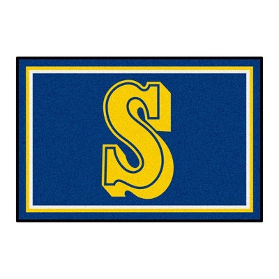 MLB Seattle Mariners 4'x6' 1989 Retro Collection Plush Area Rug