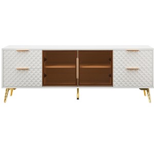Dexmalle Modern Fashion Geometric Style TV Stand - 1 of 4