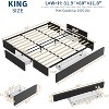Bed Frame with 3 Large Storage Drawers, Fabric Upholstered Platform Bed, Wooden Slats Support, No Box Spring Needed - 4 of 4