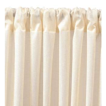 Plow & Hearth 84" L ThermaSheer Insulating Rod-Pocket Semi-Sheer Curtain, in Ivory