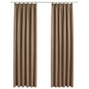 Aghana Digitals 2-Pack Taupe Blackout Curtains 55.1x88.6", 100% Polyester with Metal Hooks for - 2 of 4