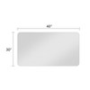 AZL1 Life Concept Decorative Wall Mirror Anti Fog Waterproof Frameless Round Corner Explosion Proof for Bathroom Use, Silver, 42.91"*33.07"*3.14" - 3 of 4