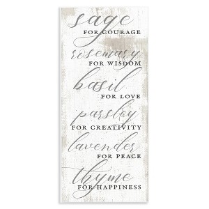 Stupell Industries Sage Basil Thyme Sentimental Phrases Wall Plaque Art - 1 of 4