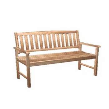 Jack Post 4 Feet Durable Classic Indonesian Hardwood Bench Accommodate Up To 2 People for Patio, Backyard, Garden and Porch, Brown
