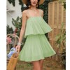 EXLURA Womens 2025 Summer Romper Dress Spaghetti Strap Pleated Fashion Short Jumpsuit Outfits - 3 of 4