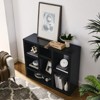 YONWAY Open Wooden Open Shelf Bookcase, Freestanding Display Storage Cabinet with 7 Cube Storage Spaces, Floor Standing Bookshelf, Entryway - 2 of 4