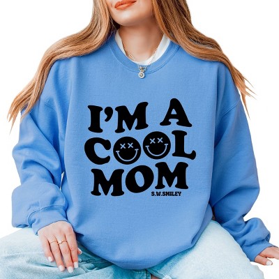 Simply Sage Market S.W.Smiley I'm A Cool Mom Smiley Face Sweatshirt