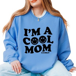 Simply Sage Market S.W.Smiley I'm A Cool Mom Smiley Face Sweatshirt - 1 of 4
