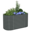 vidaXL Garden Raised Bed Galvanized Steel, Planter, Weather-resistant, Gray, 63"x31.5"x31.9" - 4 of 4