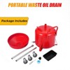 8 Gallon Portable Waste Oil Drain Tank, Air Operated Oil Lift Drainer, Adjustable Fluid Fuel Drainage with Wheels, Pressure Regulating Valve - 4 of 4