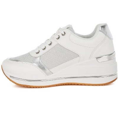 Женские кроссовки London Rag Womens Vespera Faux Leather & Mesh Sneakers 8 — фото 5