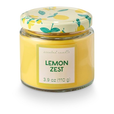 3.9oz Glass Jar Scented Candle with Printed Lid Yellow - Bullseye's Playground™