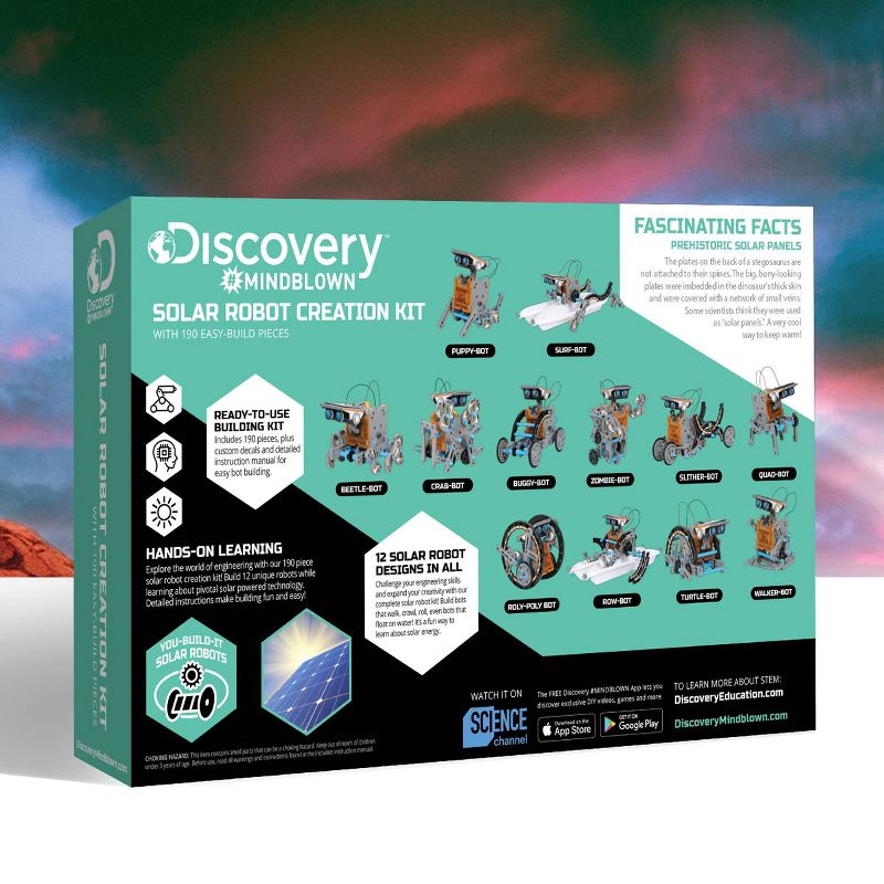Discovery #Mindblown Solar Robot Creation STEM Science Kit 190pc, 3 of 13