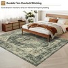 Washable Living Room Area Rug Large Vintage Printed Accent Carpet Non Shedding Oriental Distressed Floor Cover Foldable Indoor Mat - 4 of 4