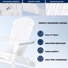 Maggift Patio Accent Chairs 2PCS, Folding Adirondack Chair, Wooden Decorative Lounge Furniture for Patio, Yard, White, 19.5"*31"*36" - 4 of 4