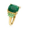Ross-Simons 5.40 ct. t.w. Emerald Ring in 18kt Gold Over Sterling - 3 of 4